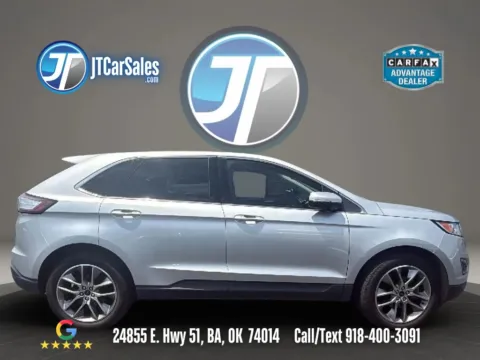 Silver 2015 Ford Edge Titanium Sport Utility 4D for sale in Broken Arrow, OK