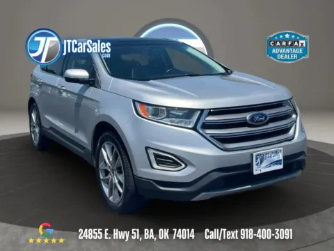 Silver 2015 Ford Edge Titanium Sport Utility 4D for sale in Broken Arrow, OK