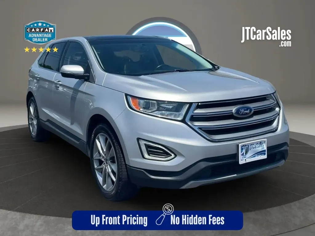 Silver 2015 Ford Edge Titanium Sport Utility 4D for sale in Broken Arrow, OK