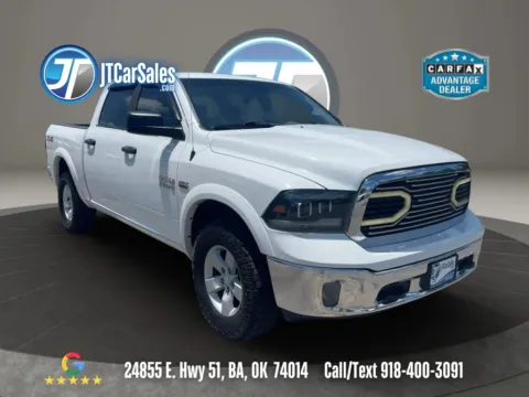 White 2016 Ram 1500 Crew Cab SLT Pickup 4D 5 1/2 ft for sale in Broken Arrow, OK