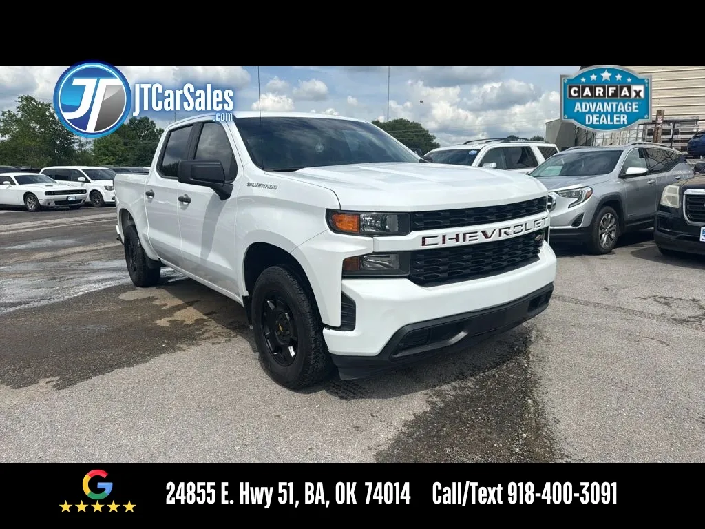 White 2020 Chevrolet Silverado 1500 Crew Cab Work Truck Pickup 4D 5 3/4 ft for sale in Broken Arrow, OK