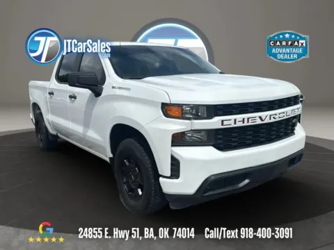 White 2020 Chevrolet Silverado 1500 Crew Cab Work Truck Pickup 4D 5 3/4 ft for sale in Broken Arrow, OK