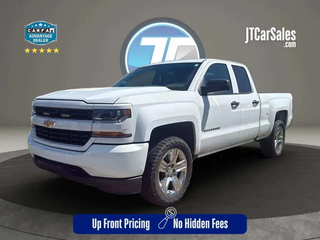 White 2017 Chevrolet Silverado 1500 Double Cab Custom Pickup 4D 6 1/2 ft for sale in Broken Arrow, OK