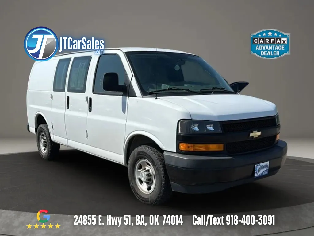 White 2021 Chevrolet Express 2500 Cargo Regular Van 3D for sale in Broken Arrow, OK