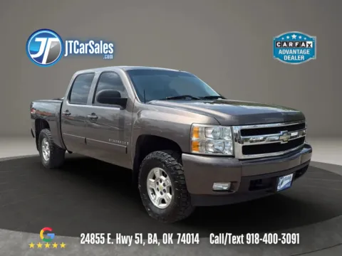 Gray 2008 Chevrolet Silverado 1500 Crew Cab LTZ Pickup 4D 5 3/4 ft for sale in Broken Arrow, OK
