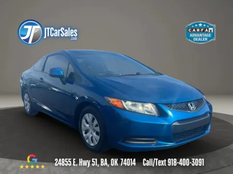 Blue 2012 Honda Civic LX Coupe 2D for sale in Broken Arrow, OK