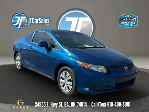 Blue 2012 Honda Civic LX Coupe 2D for sale in Broken Arrow, OK