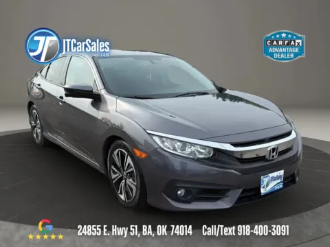 Gray 2018 Honda Civic EX-T Sedan 4D for sale in Broken Arrow, OK