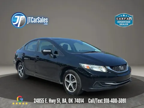 Black 2015 Honda Civic SE Sedan 4D for sale in Broken Arrow, OK