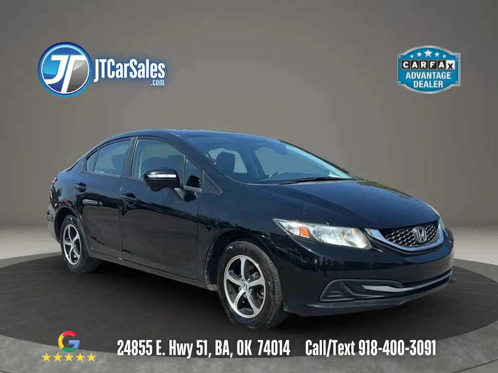 Black 2015 Honda Civic SE Sedan 4D for sale in Broken Arrow, OK