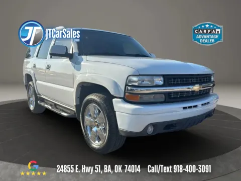 White 2003 Chevrolet Tahoe LT Sport Utility 4D for sale in Broken Arrow, OK