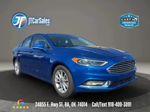 Blue 2017 Ford Fusion SE Sedan 4D for sale in Broken Arrow, OK