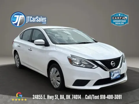 White 2017 Nissan Sentra SV Sedan 4D for sale in Broken Arrow, OK