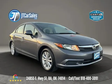Gray 2012 Honda Civic EX Sedan 4D for sale in Broken Arrow, OK