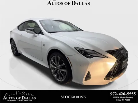 White 2022 Lexus RC 350 F Sport NAV,CAM,SUNROOF,CLMT STS,BLIND SPOT for sale in Irving, TX