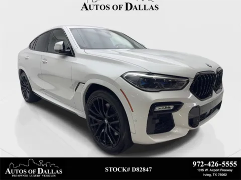 White 2021 BMW X6 M50i NAV,CAM,PANO,CLMT STS,HEADS UP,22" WLS for sale in Irving, TX