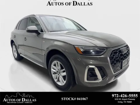 Gray 2023 Audi Q5 45 S line Premium CAM,PANO,HTD STS,BLIND SPOT,19" for sale in Irving, TX