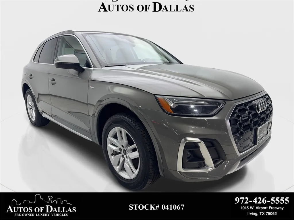 Gray 2023 Audi Q5 45 S line Premium CAM,PANO,HTD STS,BLIND SPOT,19" for sale in Irving, TX