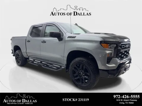 Gray 2025 Chevrolet Silverado 1500 Custom Trail Boss NAV,CAM,LANE ASST,20" WHLS for sale in Irving, TX