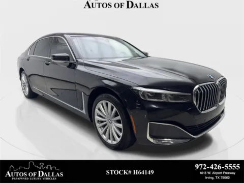 Black 2022 BMW 7 Series 740i NAV,CAM,PANO,CLMT STS,BLIND SPOT,HEADS UP for sale in Irving, TX