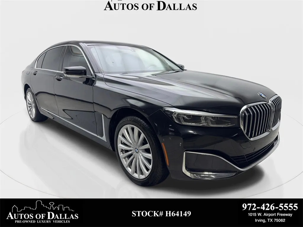 Black 2022 BMW 7 Series 740i NAV,CAM,PANO,CLMT STS,BLIND SPOT,HEADS UP for sale in Irving, TX