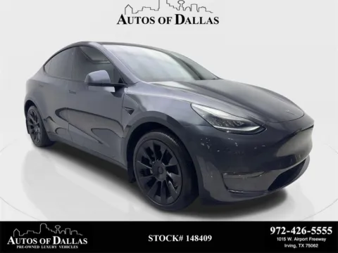 Gray 2021 Tesla Model Y Long Range NAV,CAM,PANO,HTD STS,BLIND SPOT,20" WLS for sale in Irving, TX