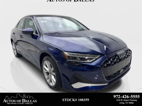 Blue 2025 Audi A3 40 Premium Plus CAM,PANO,HTD STS,BLIND SPOT for sale in Irving, TX