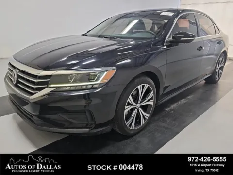 Black 2022 Volkswagen Passat 2.0T SE CAM,SUNROOF,HTD STS,BLIND SPOT,18" WLS for sale in Irving, TX