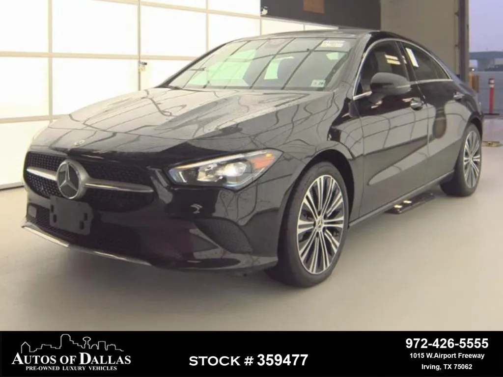 Black 2023 Mercedes-Benz CLA 250 NAV,CAM,PANO,HTD STS,BLIND SPOT,18" WLS for sale in Irving, TX
