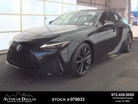 Black 2024 Lexus IS 350 F SPORT Design CAM,SUNROOF,CLMT STS,BLIND SPOT for sale in Irving, TX
