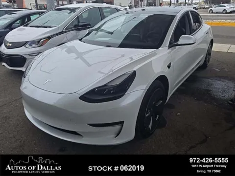White 2021 Tesla Model 3 Standard Range Plus NAV,CAM,PANO,HTD STS,BLIND SPO for sale in Irving, TX