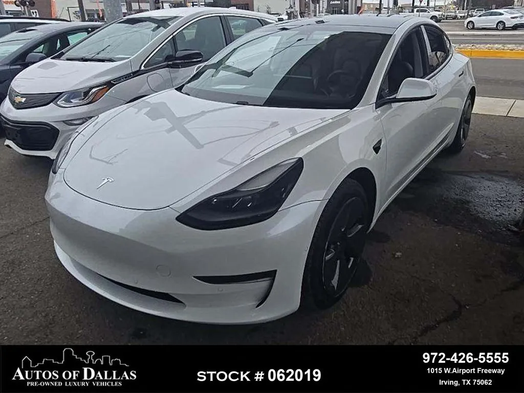 White 2021 Tesla Model 3 Standard Range Plus NAV,CAM,PANO,HTD STS,BLIND SPO for sale in Irving, TX