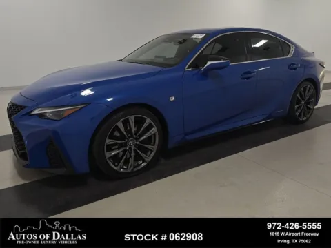 Blue 2023 Lexus IS 350 F SPORT CAM,SUNROOF,CLMT STS,BLIND SPOT,19" WL for sale in Irving, TX