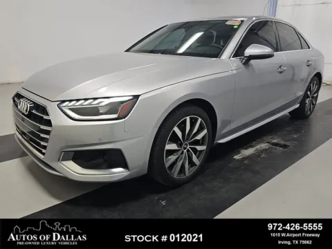 Silver 2023 Audi A4 40 Premium CAM,SUNROOF,HTD STS,BLIND SPOT,18" WLS for sale in Irving, TX
