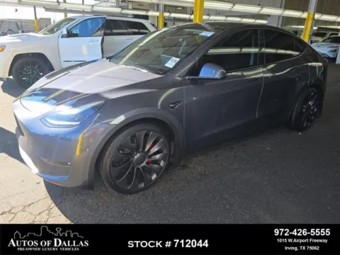 Gray 2023 Tesla Model Y Performance NAV,CAM,PANO,HTD STS,BLIND SPOT,21" WL for sale in Irving, TX