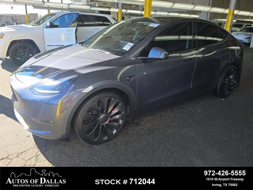 Gray 2023 Tesla Model Y Performance NAV,CAM,PANO,HTD STS,BLIND SPOT,21" WL for sale in Irving, TX