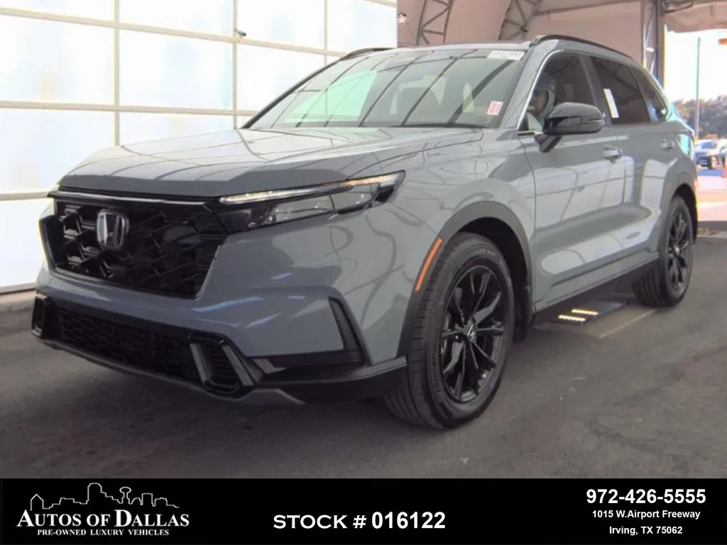 Gray 2025 Honda CR-V Hybrid Sport CAM,SUNROOF,HTD STS,BLIND SPOT,18" WLS for sale in Irving, TX