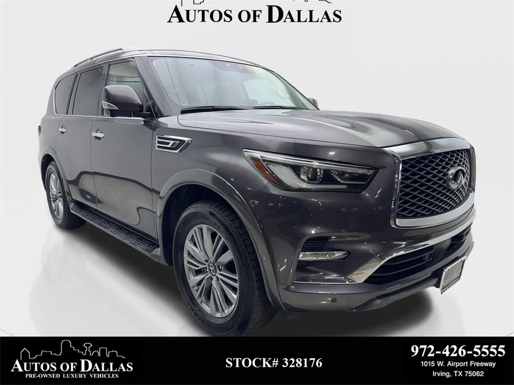 2024 INFINITI QX80 LUXE NAV,CAM,SUNROOF,HTD STS,BLIND SPOT,3RD ROW