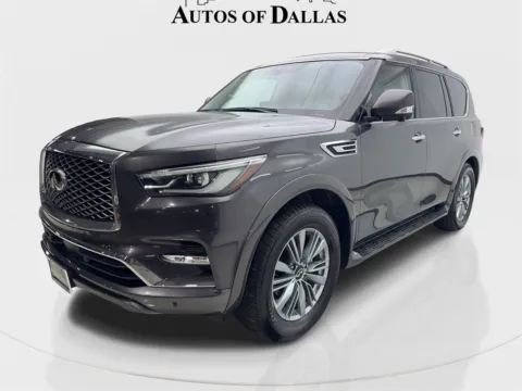 Photos of 2024 INFINITI QX80 LUXE NAV,CAM,SUNROOF,HTD STS,BLIND SPOT,3RD ROW for sale in Irving, TX at Autos of Dallas - Irving