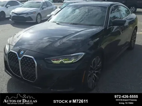 Black 2022 BMW 4 Series 430i Gran Coupe SPORT LINE,NAV,CAM,SUNROOF,BLIND S for sale in Irving, TX