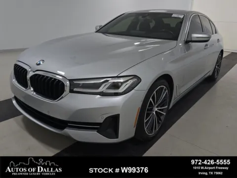 Silver 2021 BMW 5 Series 530i SPORT LINE,NAV,CAM,SUNROOF,BLIND SPOT for sale in Irving, TX