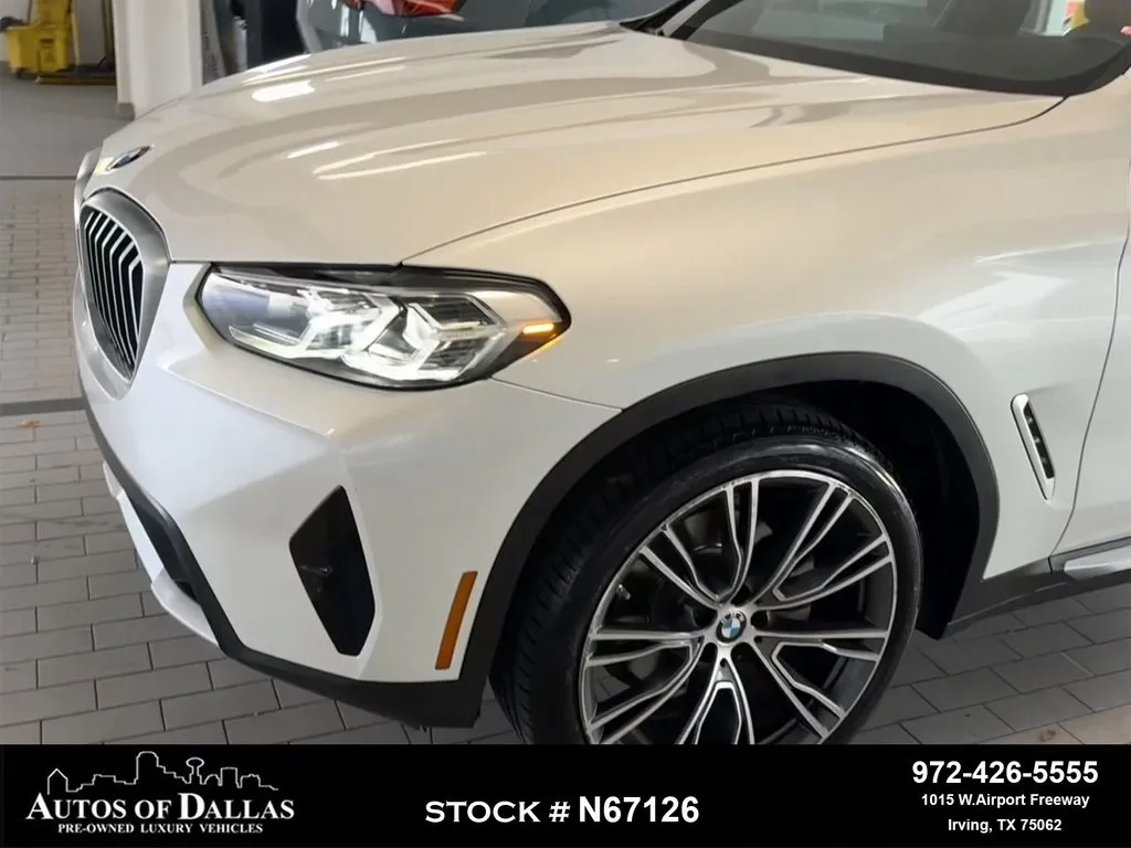 2023 BMW X3 sDrive30i NAV,CAM,PANO,HTD STS,BLIND SPOT,21" WHLS