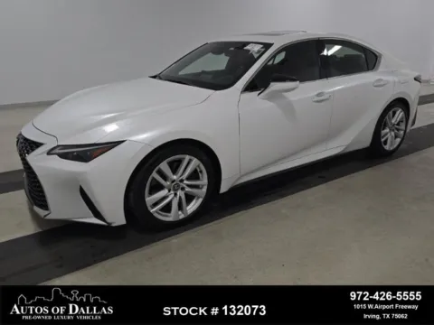 White 2024 Lexus IS 300 CAM,SUNROOF,CLMT STS,BLIND SPOT,18" WLS for sale in Irving, TX
