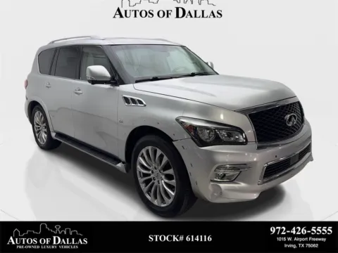 Silver 2016 INFINITI QX80 for sale in Irving, TX
