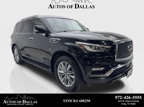 Black 2019 INFINITI QX80 LUXE for sale in Irving, TX