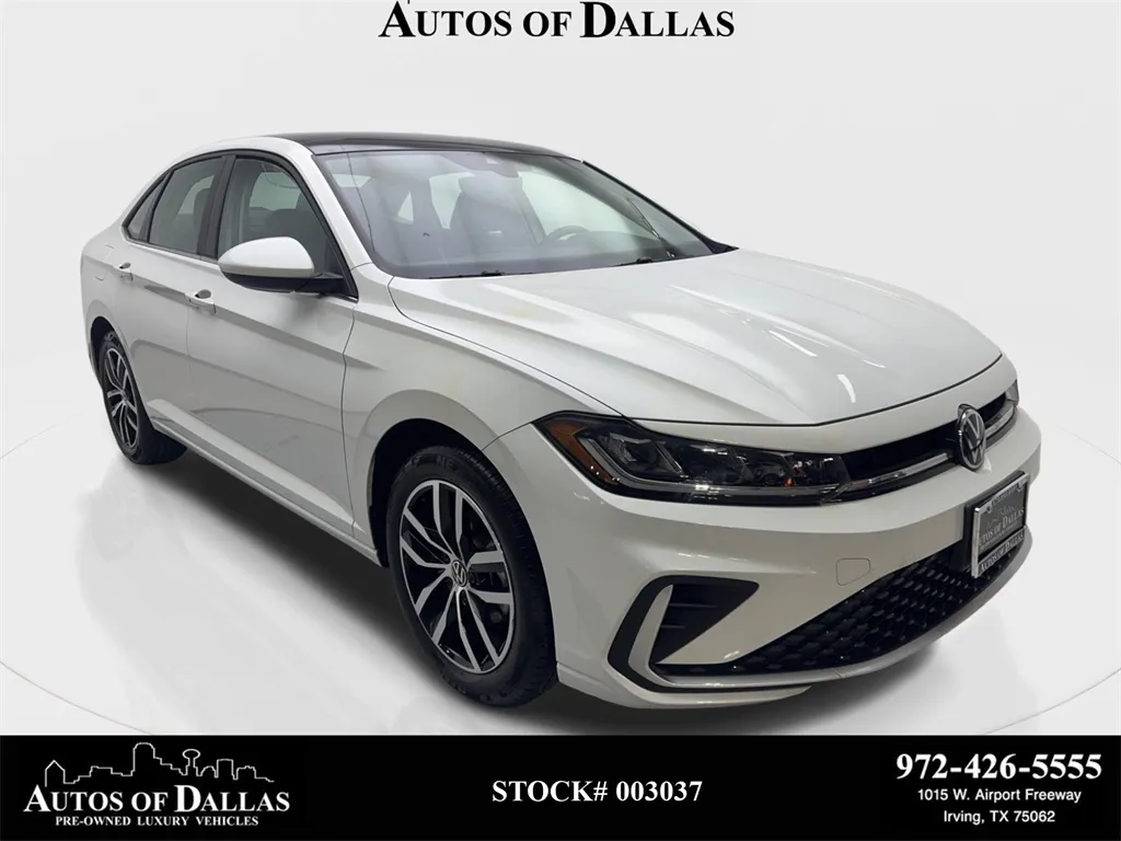 White 2025 Volkswagen Jetta 1.5T SE CAM,SUNROOF,HTD STS,BLIND SPOT,17" WLS for sale in Irving, TX