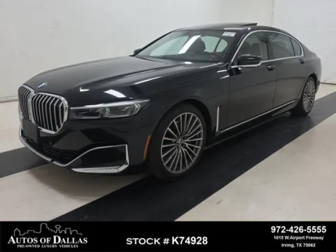 Black 2022 BMW 7 Series 740i NAV,CAM,PANO,HTD STS,BLIND SPOT,20" WLS for sale in Irving, TX