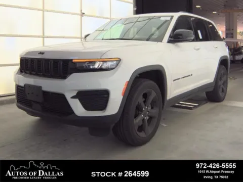 White 2025 Jeep Grand Cherokee Altitude X CAM,PANO,HTD STS,BLIND SPOT,20" WLS for sale in Irving, TX