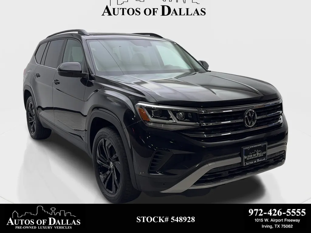 Black 2023 Volkswagen Atlas 2.0T SE w/Technology CAM,PANO,BLIND SPOT,3RD ROW for sale in Irving, TX