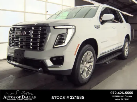 White 2025 GMC Yukon Denali NAV,CAM,HTD STS,BLIND SPOT,3RD ROW for sale in Irving, TX